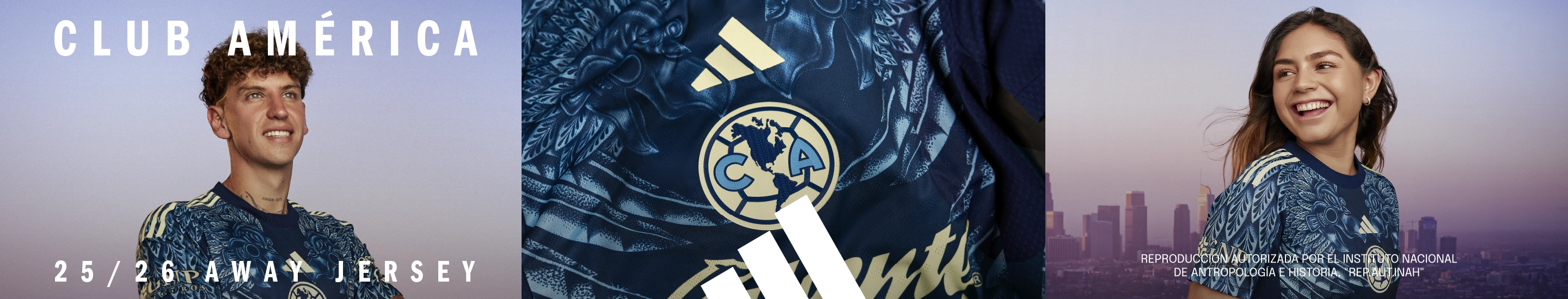 adidas A. Zendejas Men's Club América 25/26 Authentic Away Jersey (Blue)